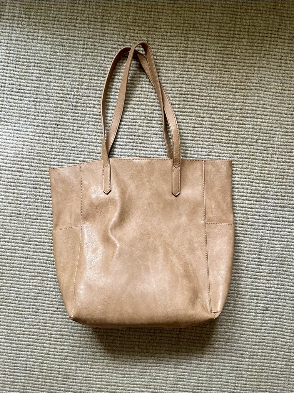 Joy Susan Faux Leather Tote Bag Set with Crossbody and Wristlet - Tan